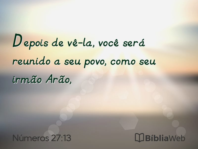 Números 27:13 em imagem para compartilhar