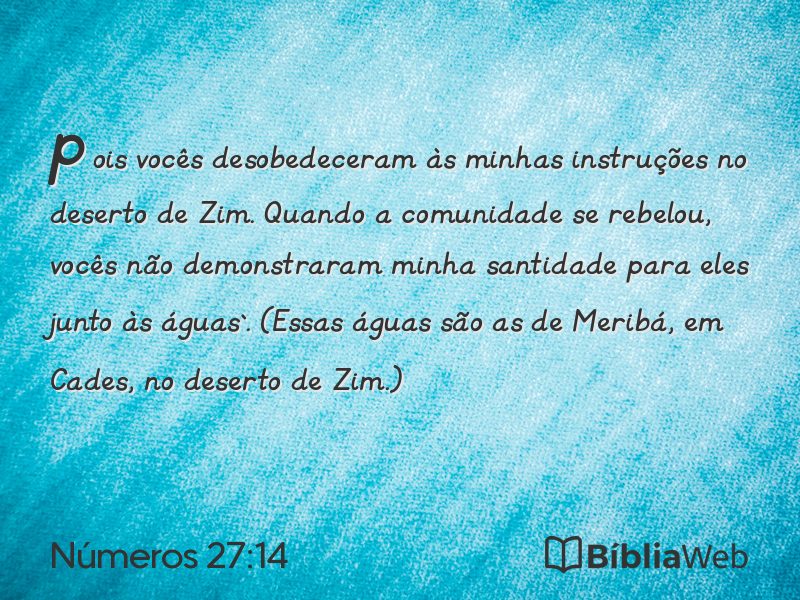 Números 27:14 em imagem para compartilhar