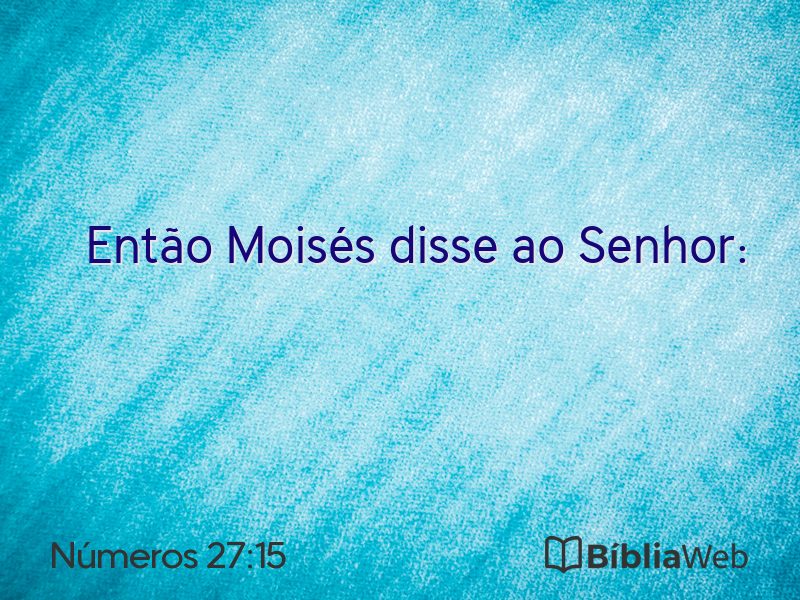 Números 27:15 em imagem para compartilhar
