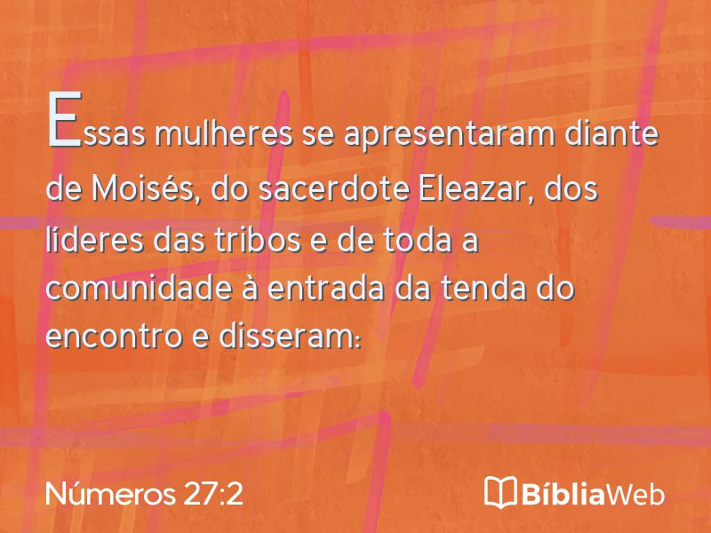 Números 27:2 em imagem para compartilhar