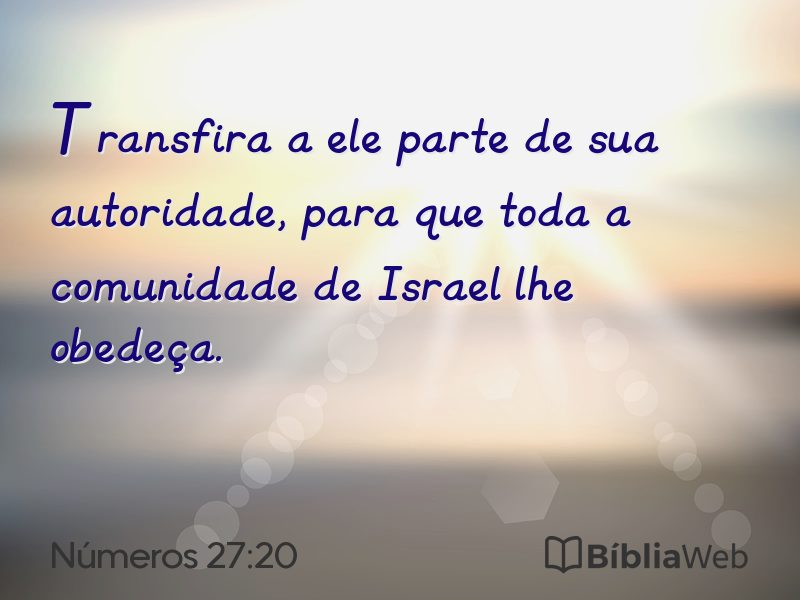 Números 27:20 em imagem para compartilhar