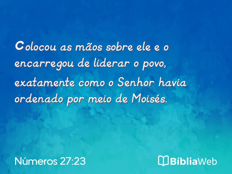 Números 27:23 em imagem para compartilhar