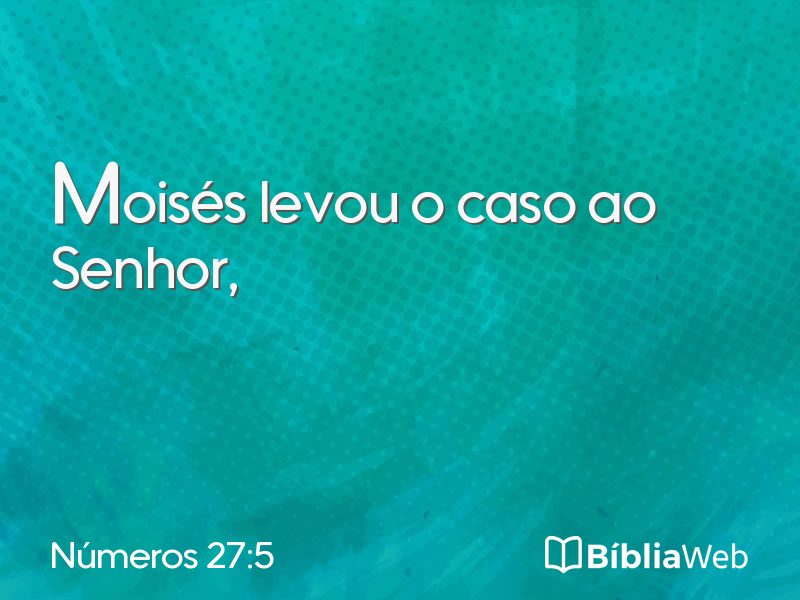 Números 27:5 em imagem para compartilhar