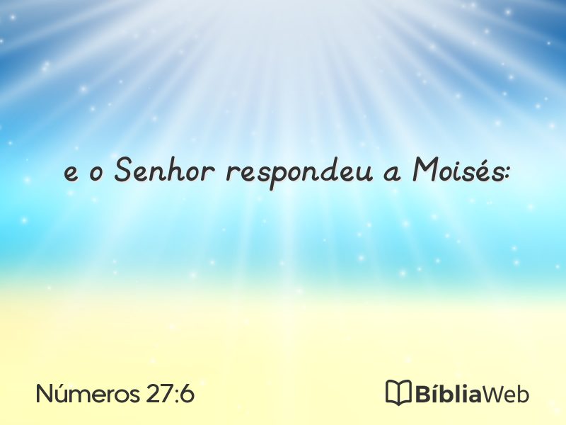 Números 27:6 em imagem para compartilhar