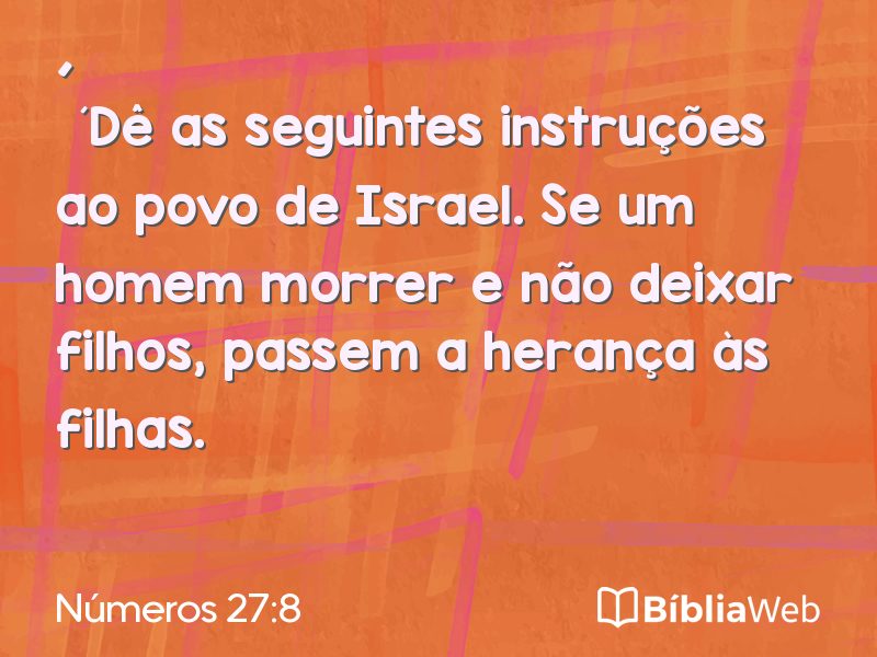 Números 27:8 em imagem para compartilhar