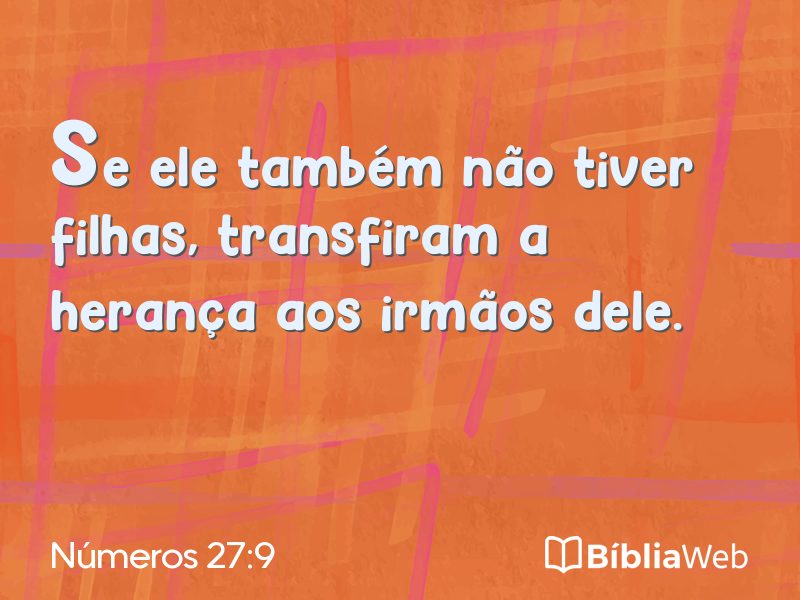 Números 27:9 em imagem para compartilhar