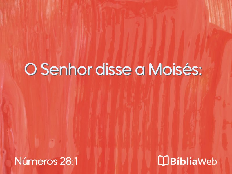 Números 28:1 em imagem para compartilhar