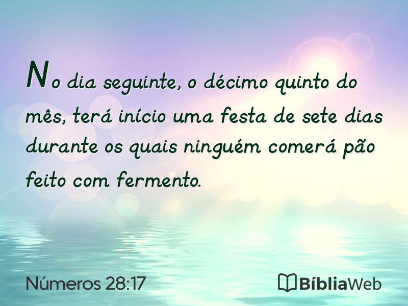 Números 28:17 em imagem para compartilhar