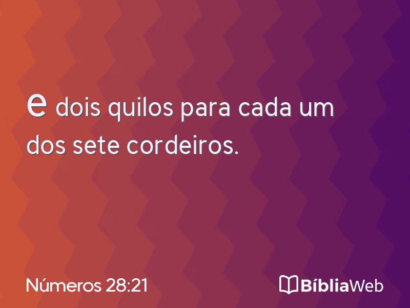 Números 28:21 em imagem para compartilhar