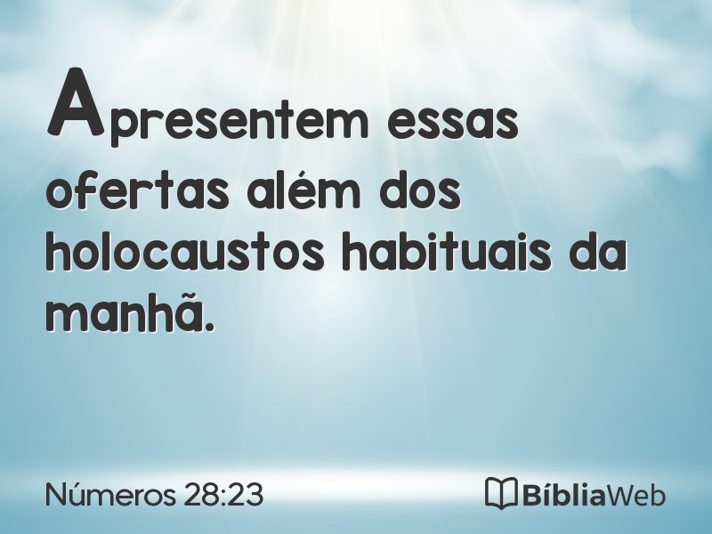 Números 28:23 em imagem para compartilhar
