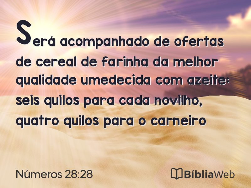 Números 28:28 em imagem para compartilhar