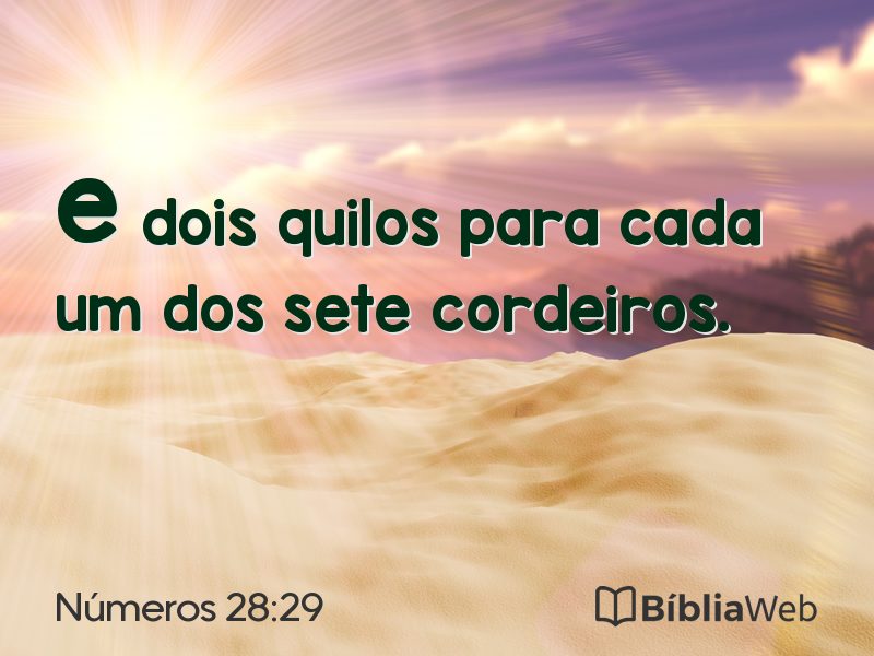 Números 28:29 em imagem para compartilhar