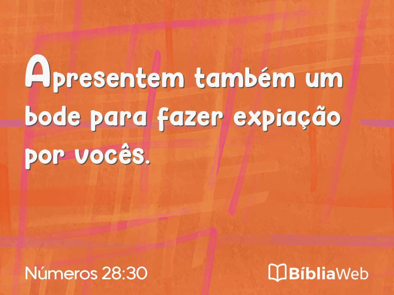 Números 28:30 em imagem para compartilhar
