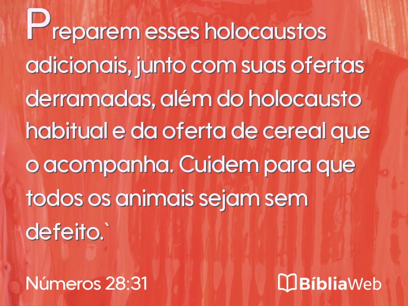 Números 28:31 em imagem para compartilhar