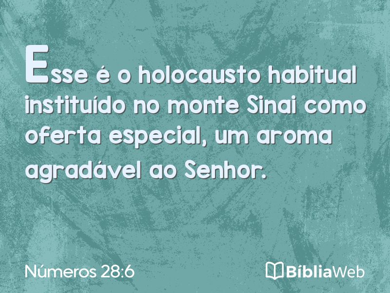 Números 28:6 em imagem para compartilhar