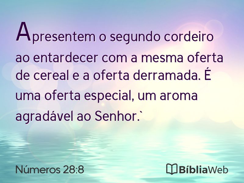 Números 28:8 em imagem para compartilhar