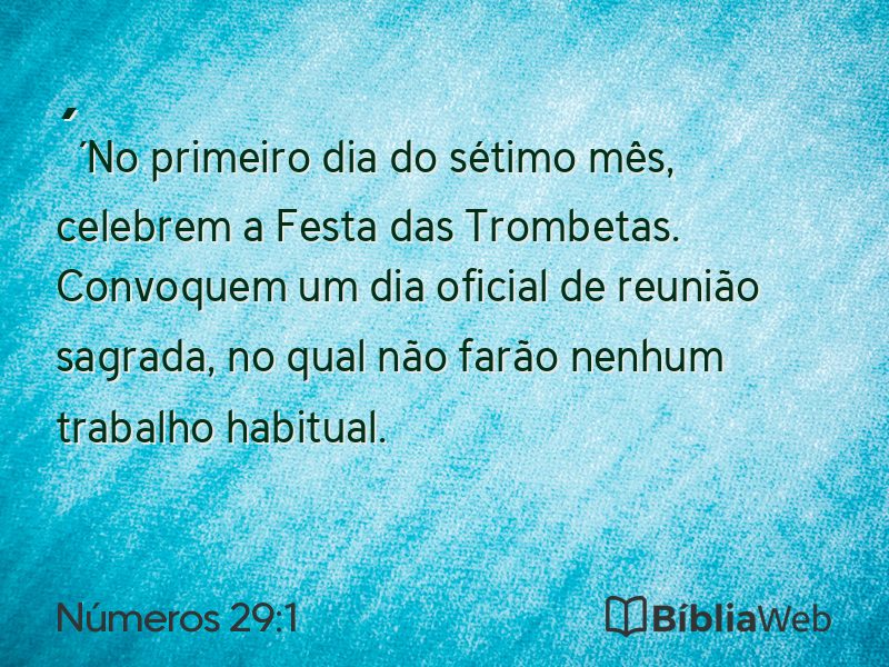 Números 29:1 em imagem para compartilhar