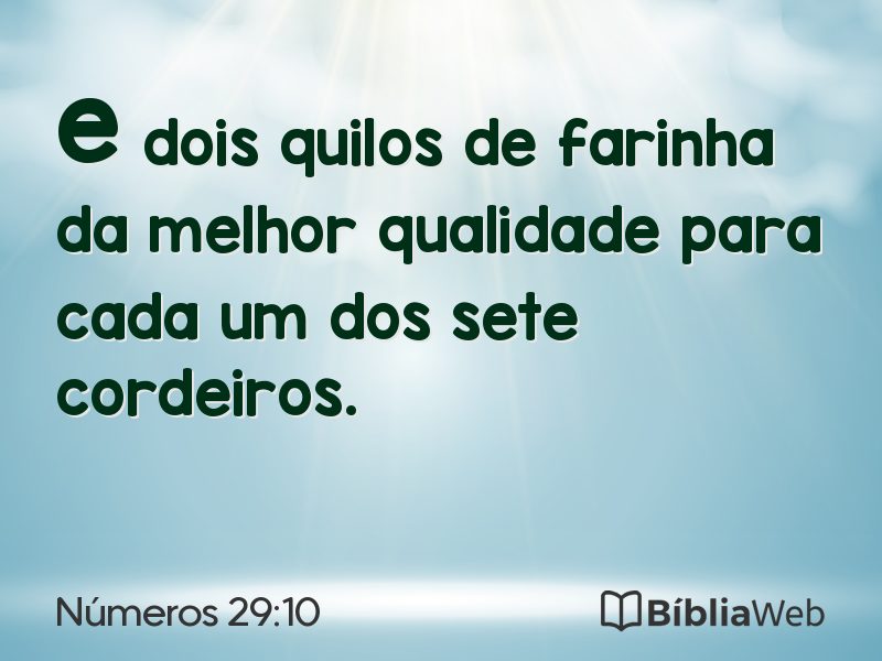 Números 29:10 em imagem para compartilhar