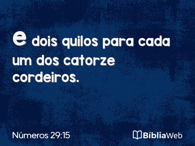 Números 29:15 em imagem para compartilhar