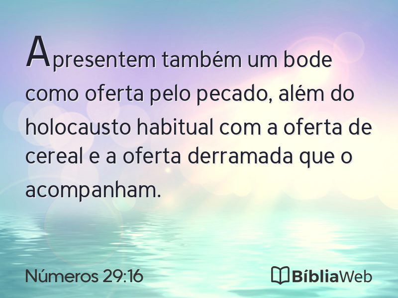 Números 29:16 em imagem para compartilhar