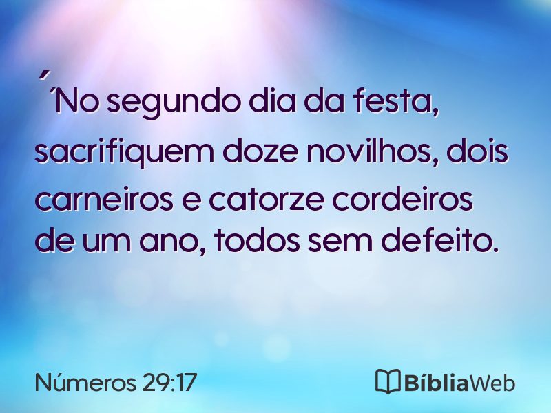 Números 29:17 em imagem para compartilhar