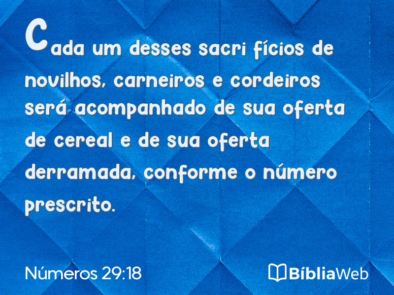 Números 29:18 em imagem para compartilhar