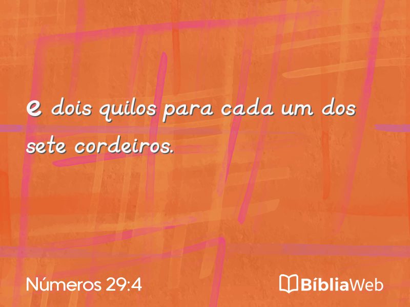 Números 29:4 em imagem para compartilhar