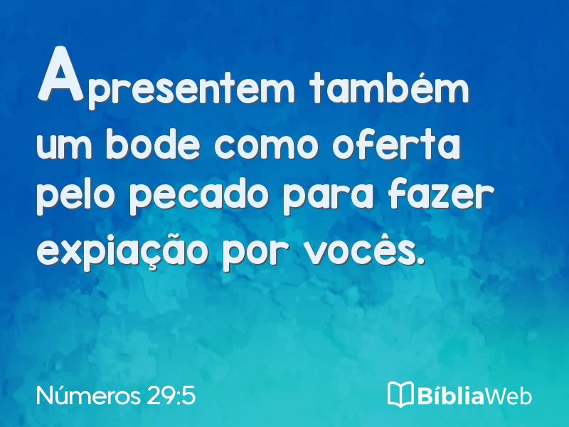 Números 29:5 em imagem para compartilhar