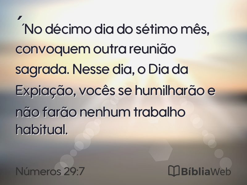 Números 29:7 em imagem para compartilhar