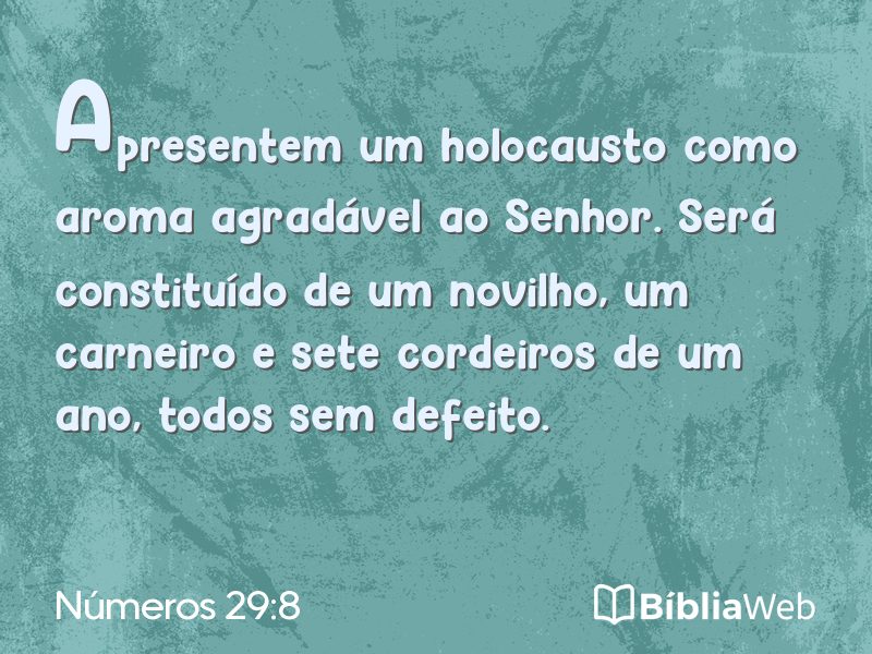 Números 29:8 em imagem para compartilhar