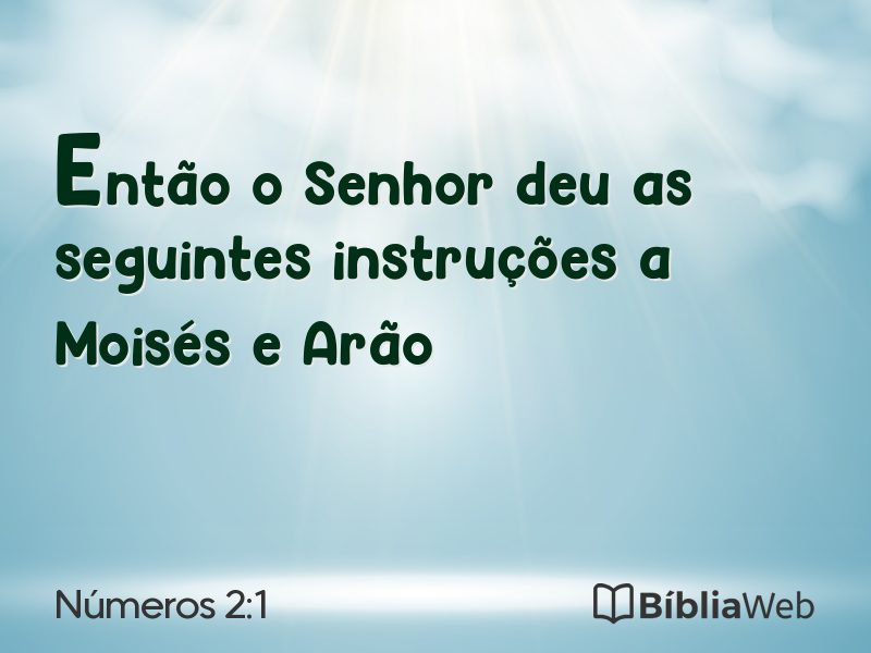Números 2:1 em imagem para compartilhar