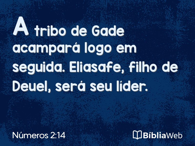 Números 2:14 em imagem para compartilhar