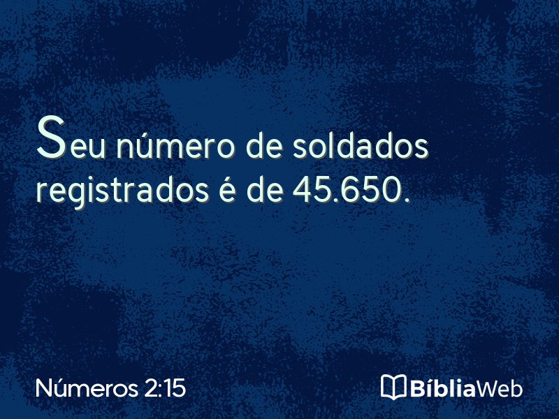 Números 2:15 em imagem para compartilhar