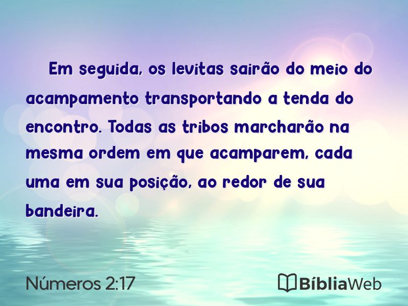 Números 2:17 em imagem para compartilhar
