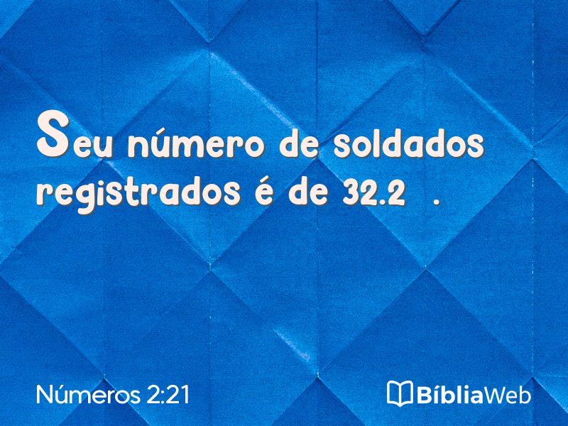 Números 2:21 em imagem para compartilhar