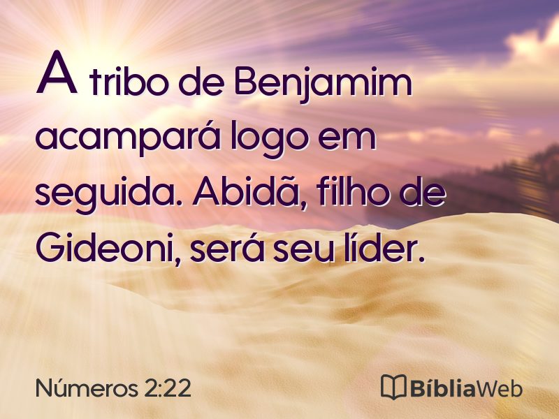 Números 2:22 em imagem para compartilhar