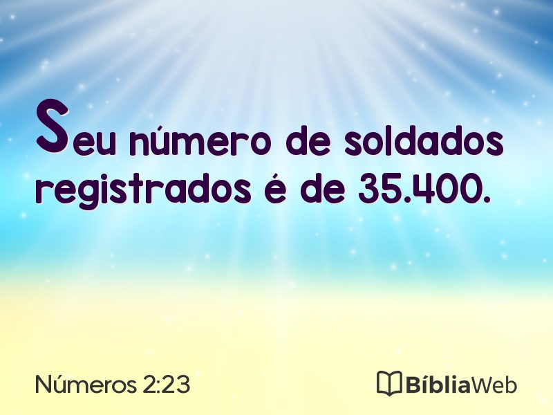 Números 2:23 em imagem para compartilhar