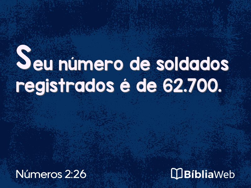 Números 2:26 em imagem para compartilhar