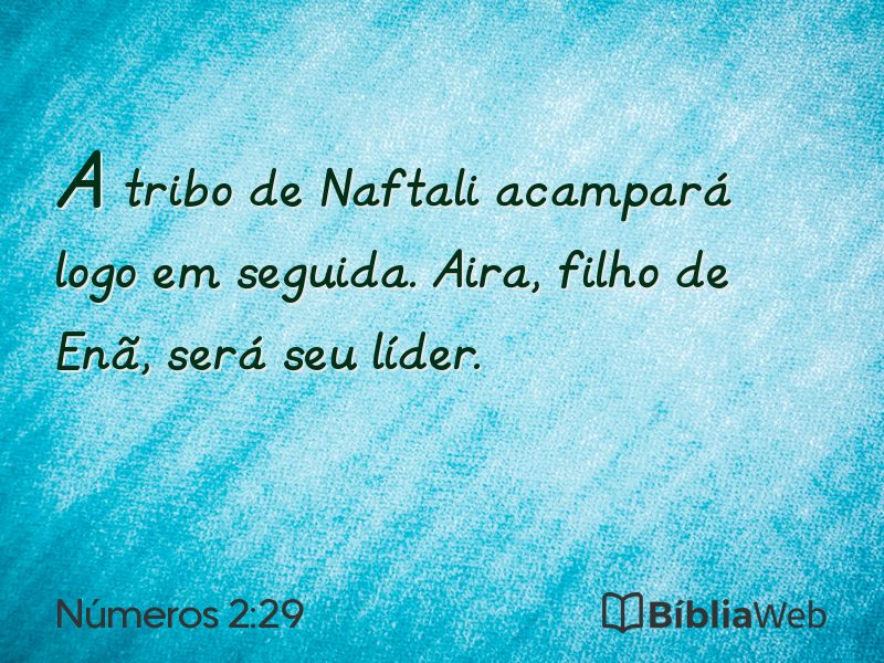 Números 2:29 em imagem para compartilhar