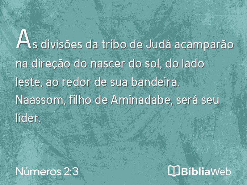 Números 2:3 em imagem para compartilhar