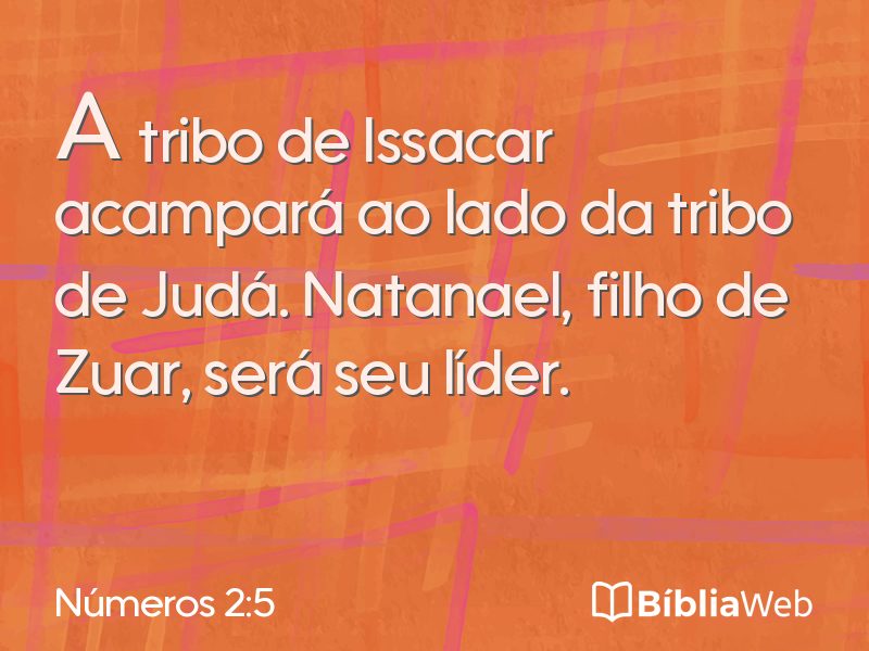 Números 2:5 em imagem para compartilhar