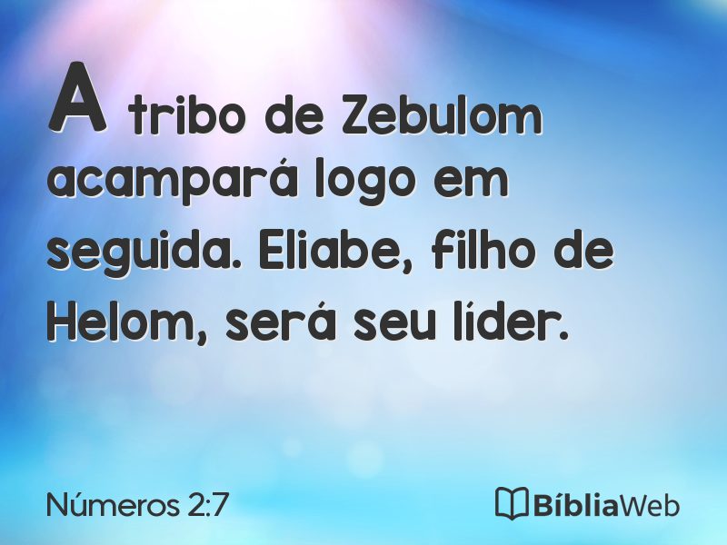 Números 2:7 em imagem para compartilhar