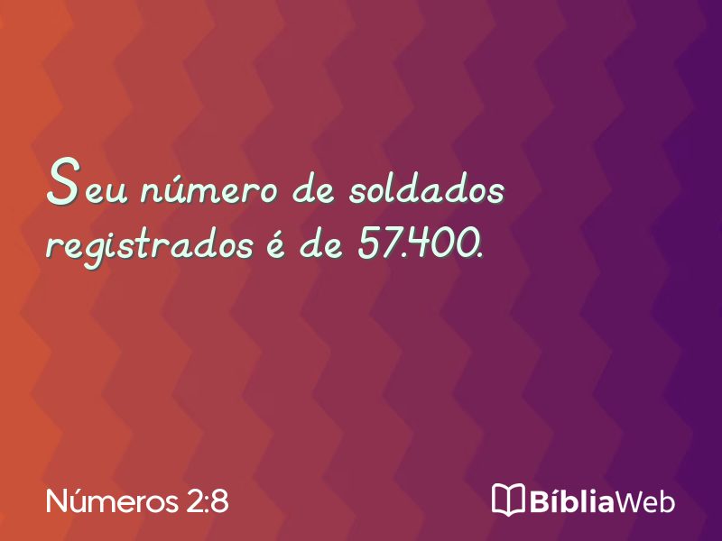 Números 2:8 em imagem para compartilhar