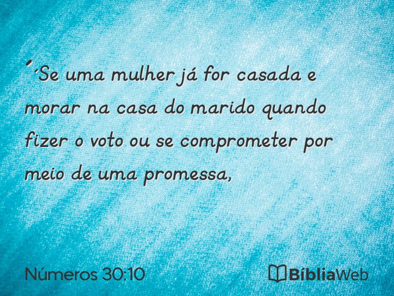 Números 30:10 em imagem para compartilhar