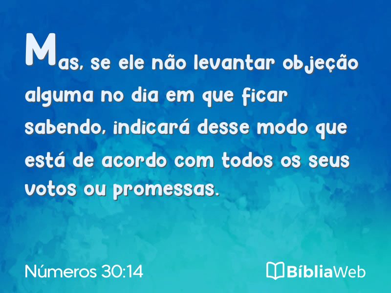 Números 30:14 em imagem para compartilhar