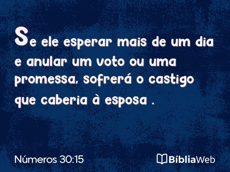 Números 30:15 em imagem para compartilhar