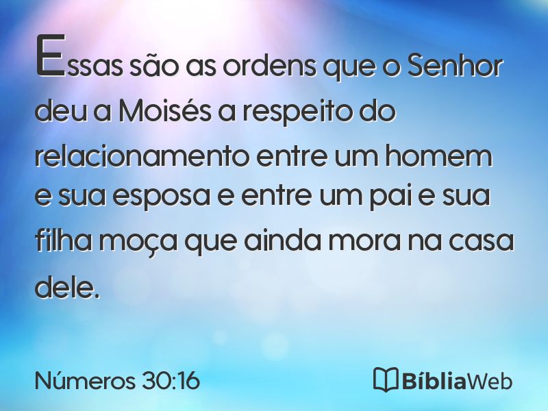 Números 30:16 em imagem para compartilhar
