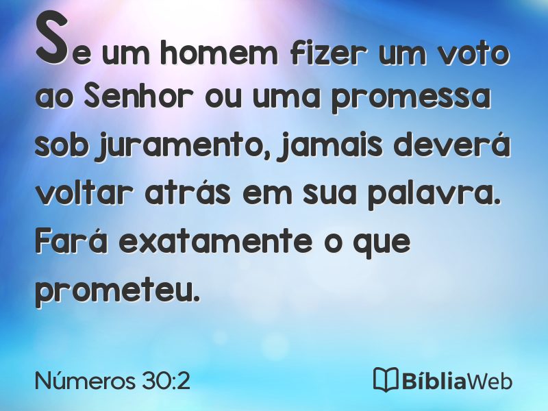 Números 30:2 em imagem para compartilhar