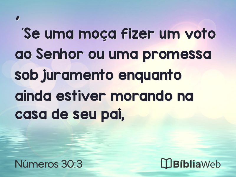 Números 30:3 em imagem para compartilhar