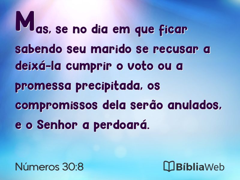 Números 30:8 em imagem para compartilhar